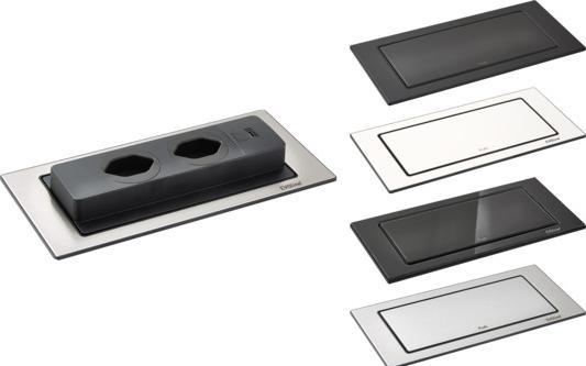 Produktbild Evoline Einbausteckdose mit USB-Charger BackFlip