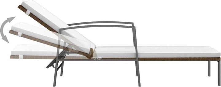 Produktbild vidaXL Sonnenliege mit Tisch (195 cm)