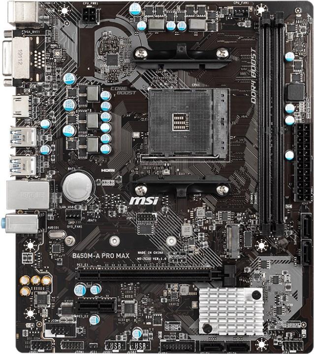 Productafbeelding MSI B450M-A Pro Max (AM4, AMD B450, mATX)