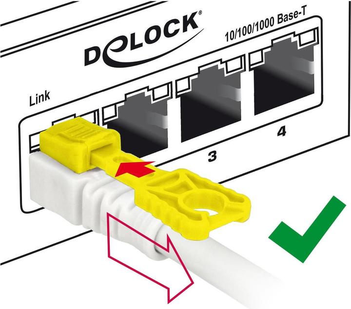 Image du produit Delock Câble patch : S/STP, 5m, blanc (S/FTP, CAT6a, 5 m)