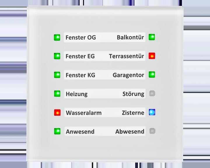 Produktbild MDT Glas LED Anzeige, Weiss