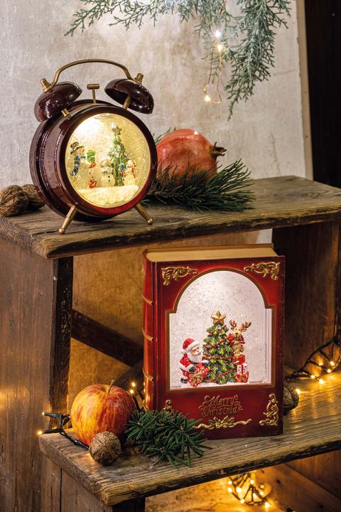 Hellum 524550 LED-Szenerie Schneemannfamilie, Weihnachtsbaum Warmweiss LED Rot