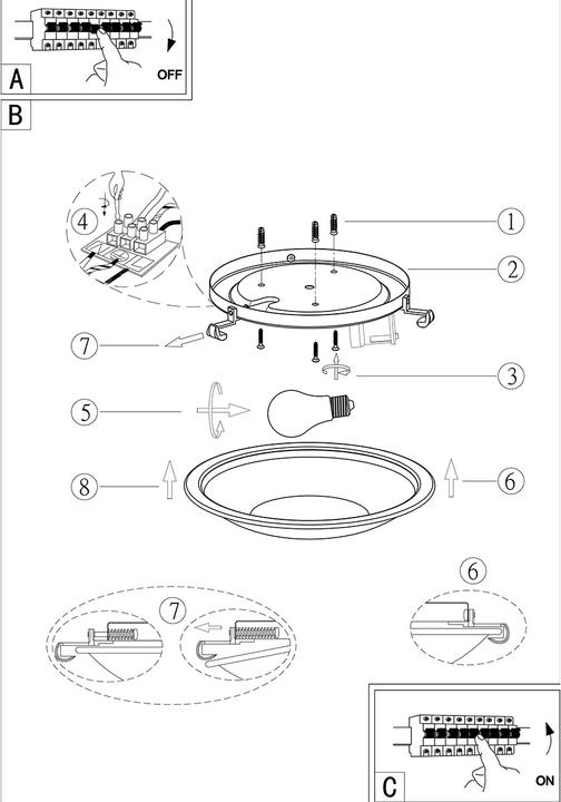Produktbild Steinhauer Ceiling and wall (E27)