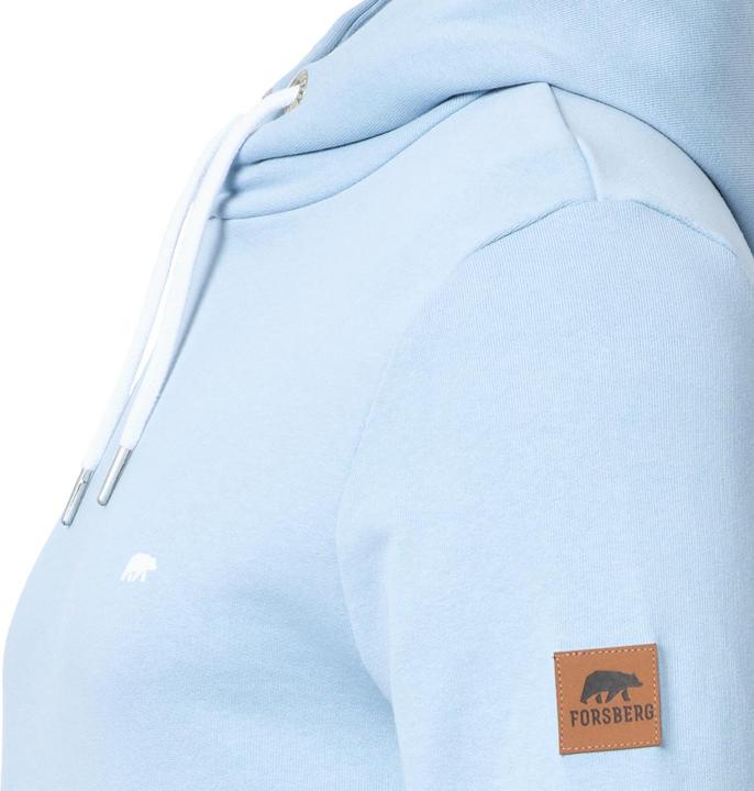 Immagine prodotto Forsberg Felpa con cappuccio con logo sul petto e sulla schiena nera, blu pastello (XL)