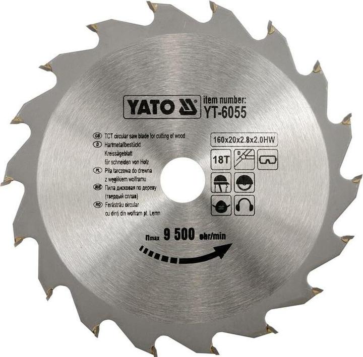 Produktbild Yato TCT BLADE FOR WOOD 160X18TX20 MM