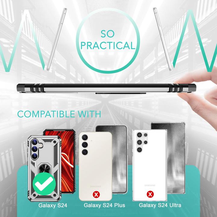 Actual product image Nalia Shockproof Military Style Ring Cover (Samsung Galaxy S24)