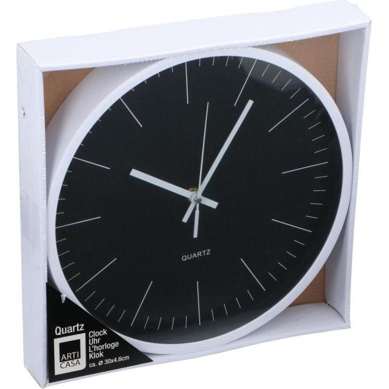 Arti Casa, Orologio da parete, Articasa ZEGAR ŚCIENNY 29,5X4,6CM ARTICASA BIAŁY (29.50 cm)