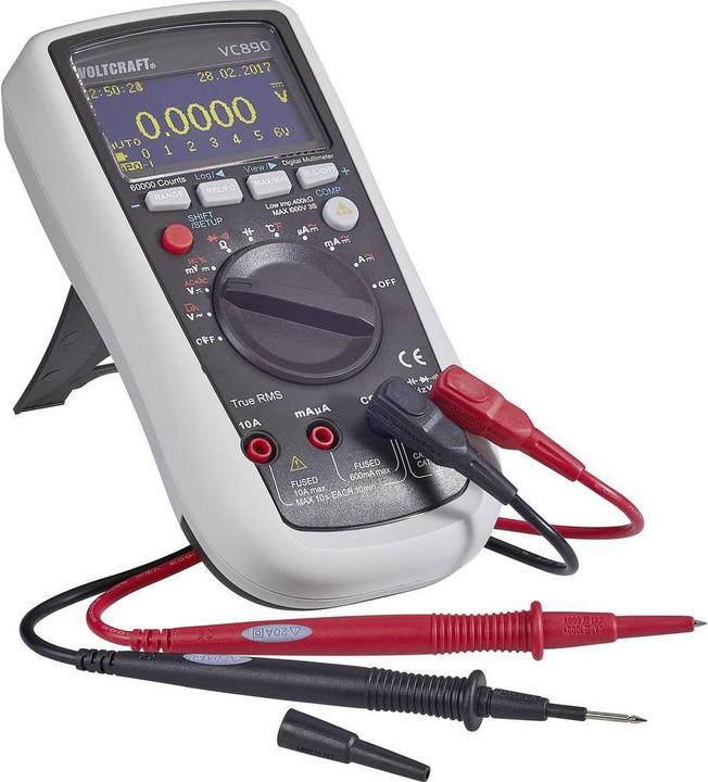 Produktbild Voltcraft Hand Multimeter Digital VC890 OLED ISO kalibriert (CAT III 1000V, CAT IV 600V)
