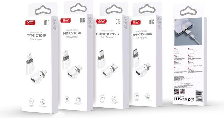Actual product image xO adapter NB256H USB-C - microUSB white (Micro USB, USB-C)