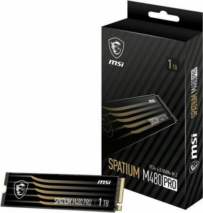 Actual product image MSI SPATIUM M480 PRO PCIE 4.0 NVME M.2 1TB (1000 GB, M.2 2280)