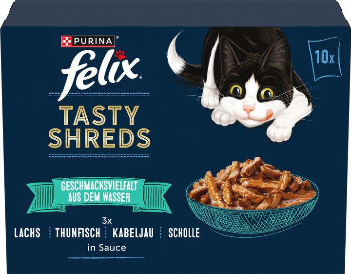 Produktbild Felix Tasty Shreds (Adult, 10 Stk., 800 g)