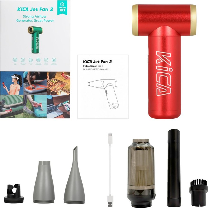 Productafbeelding Kica JET FAN 2 Stofzuigerset Rood