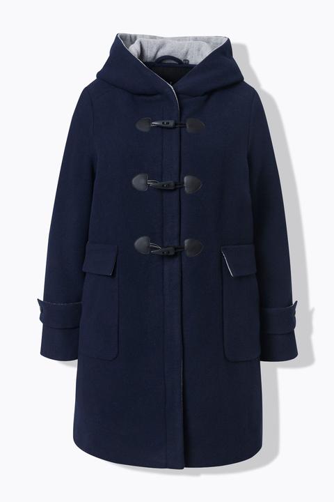 Actual product image Ulla Popken Toggle Button Wool Blend Duffle Coat