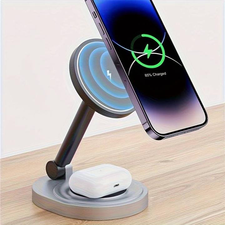 Produktbild PhoneLook Ladestation 15W faltbare magnetische 2in1 MagSafe Station für iPhone und AppleWatch (15 W)