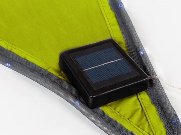 Image du produit Perel VOILE DE SOLEIL AVEC ÉCLAIRAGE DEL - TRIANGULAIRE - 3.6 x 3.6 x 3.6 m - VERT LIMONE (360 x 360 cm)