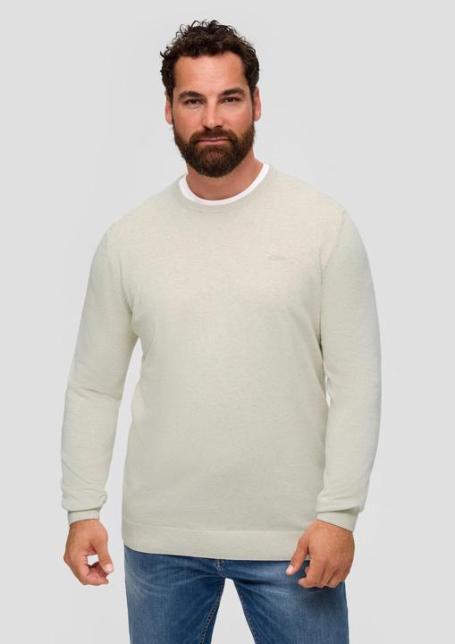 Produktbild S.Oliver Strickpullover Strickpullover mit Logo-Stickerei (5XL)