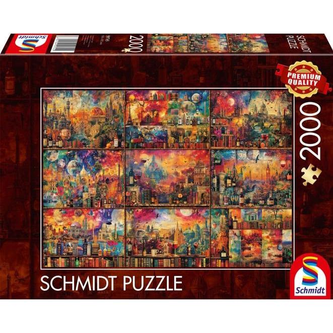 Schmidt Spiele Genussvolle Auszeit, Auf Reisen mit Büchern und Wein 2000 Te (2000 Teile)