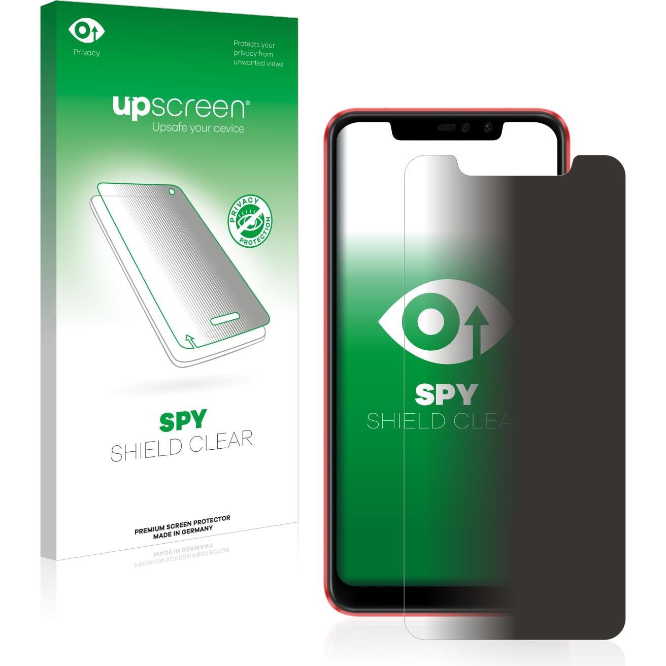 upscreen Spy Shield Blickschutzfolie (1 Stück, Xiaomi Redmi Note 6 Pro), Smartphone Schutzfolie, Blau