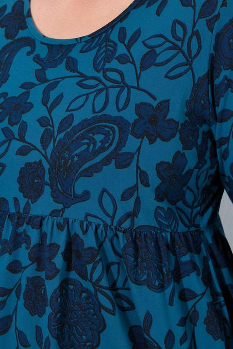 Immagine prodotto Ulla Popken Abito di jersey dal taglio svasato con Paisley, scollo a girocollo e maniche a 3/4 (58)