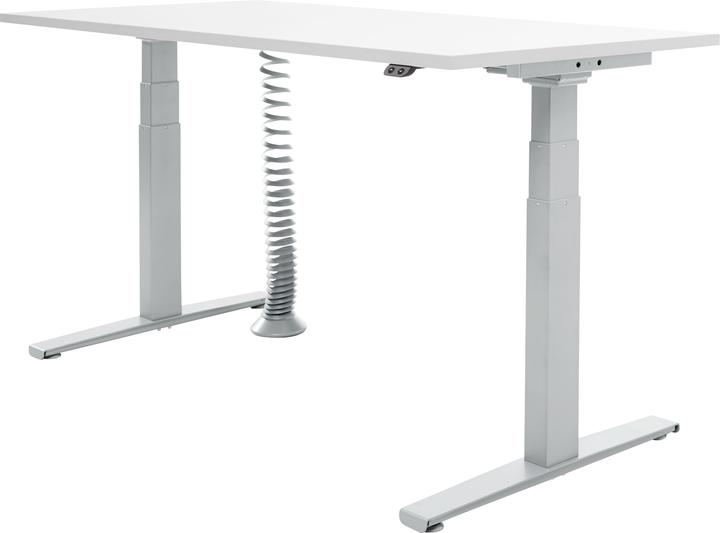 Produktbild Schäfer Shop Schreibtisch, elektrisch höhenverstellbar, rechteckig, B 1600 mm, T-Fuss, lich...
