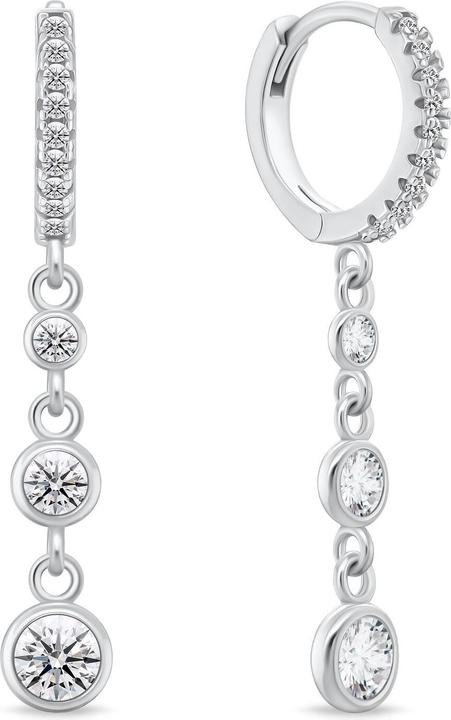 Immagine prodotto Brilio Argento - Orecchini in argento con zirconi trasparenti EA869W (Argento)