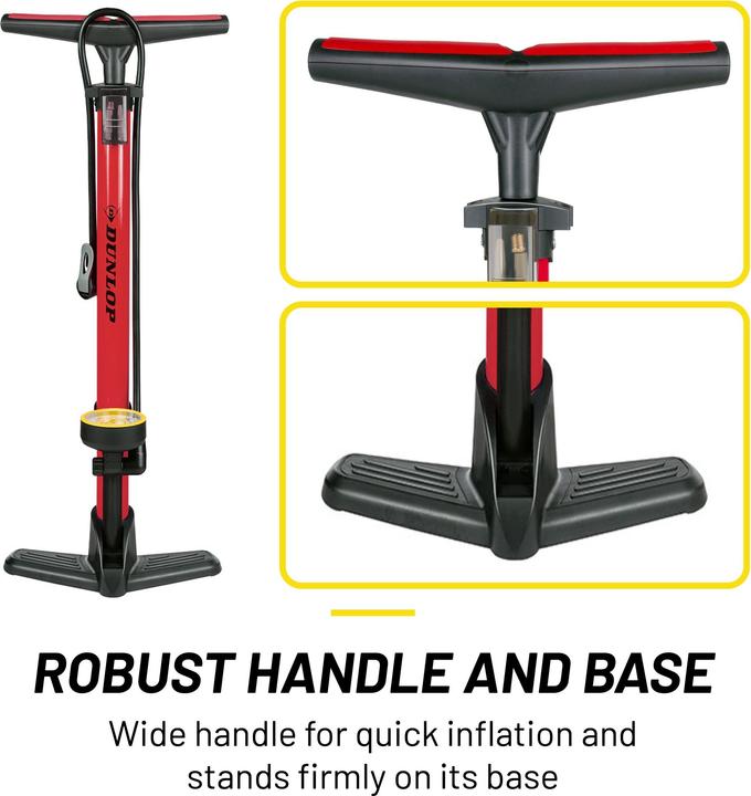 Produktbild Dunlop Fahrrad Standpumpe schwarz/rot