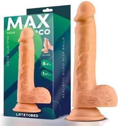Actual product image Max & Co. Dean Realistic Dildo with Testicles 8.5 Natural