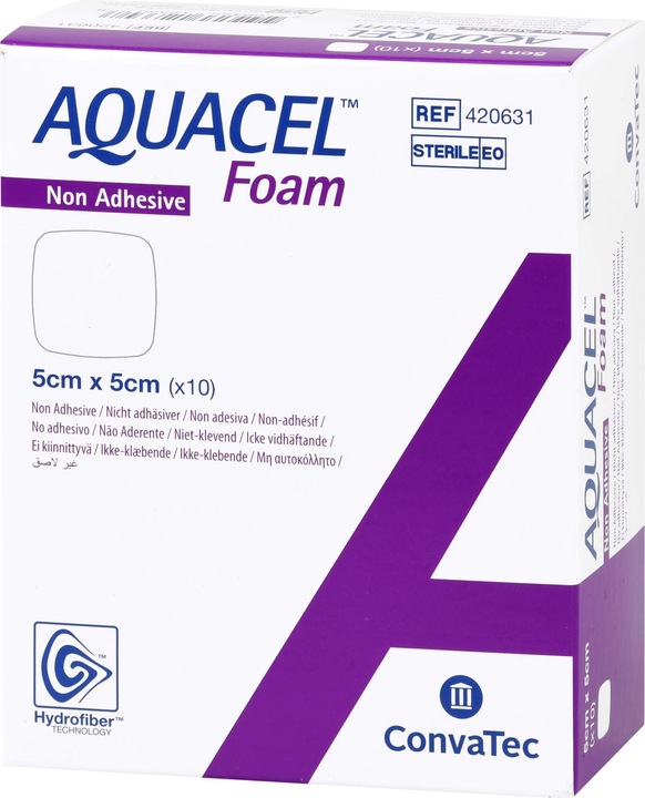 Immagine prodotto Aquacel Ag Schaumverband nicht-adhäsiv 5x5cm (10 x)