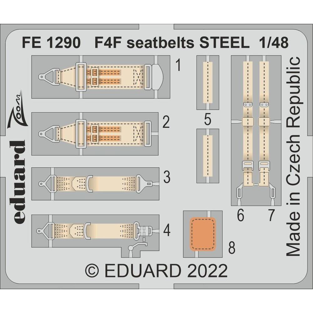 Eduard F4F seatbelts STEEL