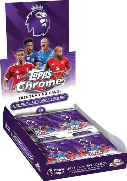Topps EN Chrome Premier League 2026 Hobby Box (English)