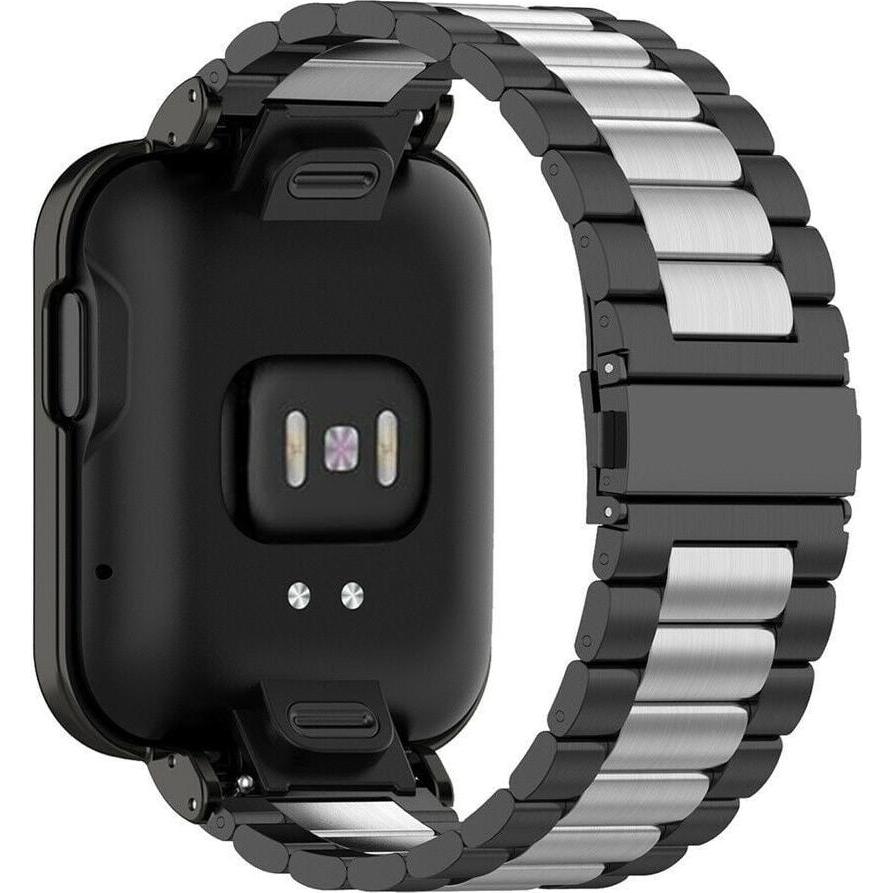 Thumbnail - Strap-it Stahlarmband (Edelstahl), Uhrenarmband, Schwarz, Silber, Mehrfarbig