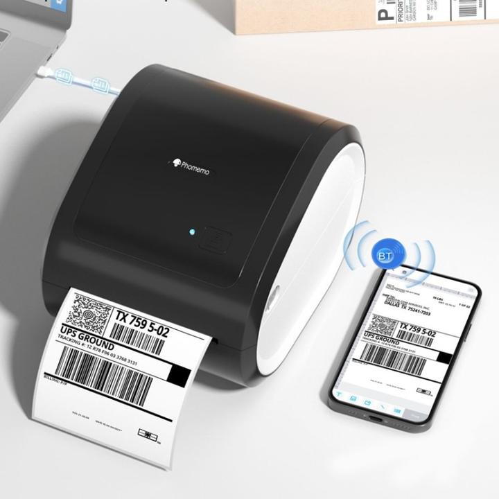 Produktbild Phomemo D520-BT Bluetooth Thermo Barcode und Adressetiketten Drucker (203 dpi)