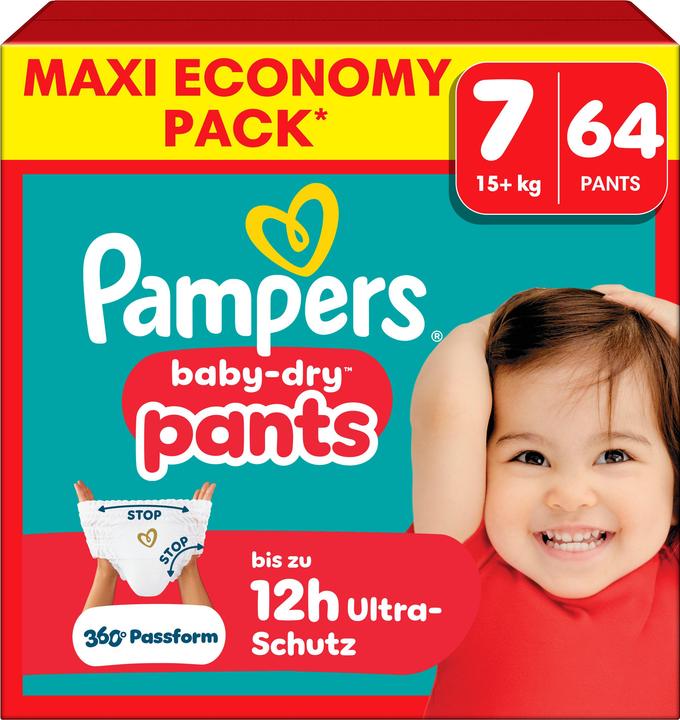 Actual product image Pampers Baby-Dry Pants (Size 7, Monthly box, 64 pcs.)