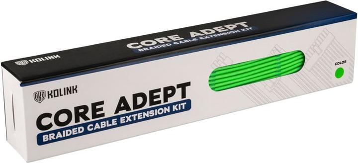 Actual product image Kolink Core Adept Braided Cable Extension Kit - Green