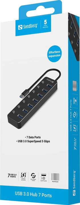 Produktbild Sandberg Hub 7 x SuperSpeed USB 3.0 (USB-A, 7 Ports)