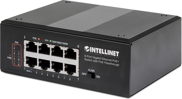 Produktbild Intellinet 8-Port PoE+ Gigabit Switch mit PoE-Passthrough (8 Ports)