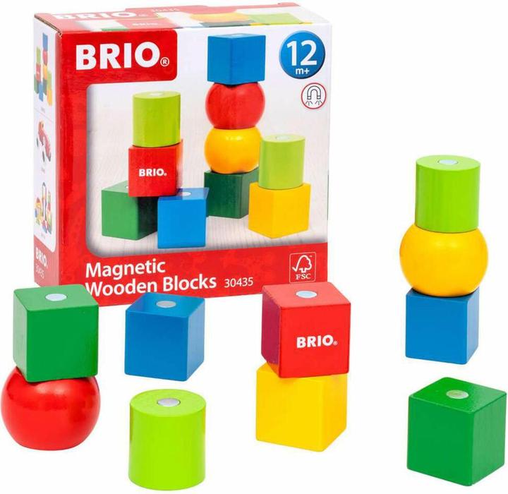 Immagine prodotto Ravensburger BRIO - 30435 Blocchi magnetici in legno | Blocchi di legno per bambini dai 12 mesi in su