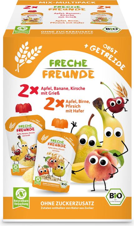 Image du produit Freche Freunde Mélange de fruits et céréales BIO 4 x 100 g (400 g)