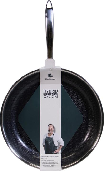 Immagine prodotto Gladkokken - Hybrid frypan - Ø32 - 32 cm (32 cm, Padella per friggere, Acciaio inossidabile)