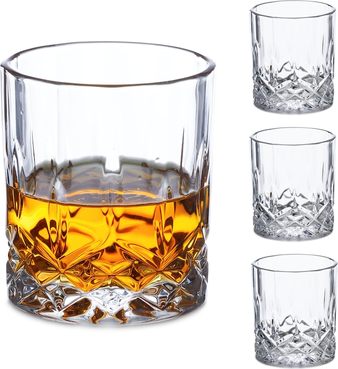 Actual product image Relaxdays Whiskey glasses (3 dl, 4 x, Whisky glass)