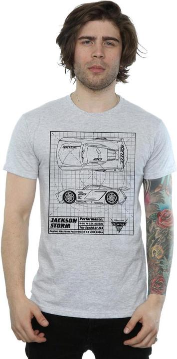 Immagine prodotto Disney Cars Jackson Storm Blueprint Maglietta Uomo (XL)