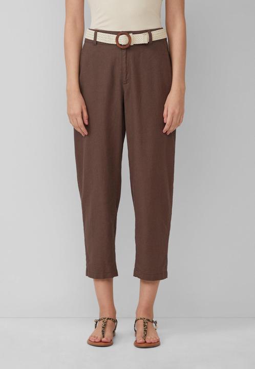 Actual product image S.Oliver Hose Cropped Chino aus Leinenmix mit geflochtenem Gürtel (36)