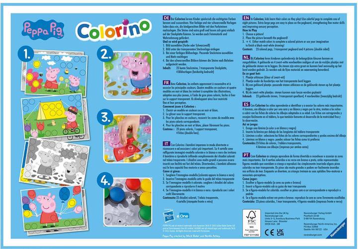 Image du produit Ravensburger Peppa Pig Colorino - Jeu pour enfants (Allemand, Anglais, Français, Italien, Néerlandais, Portugais)