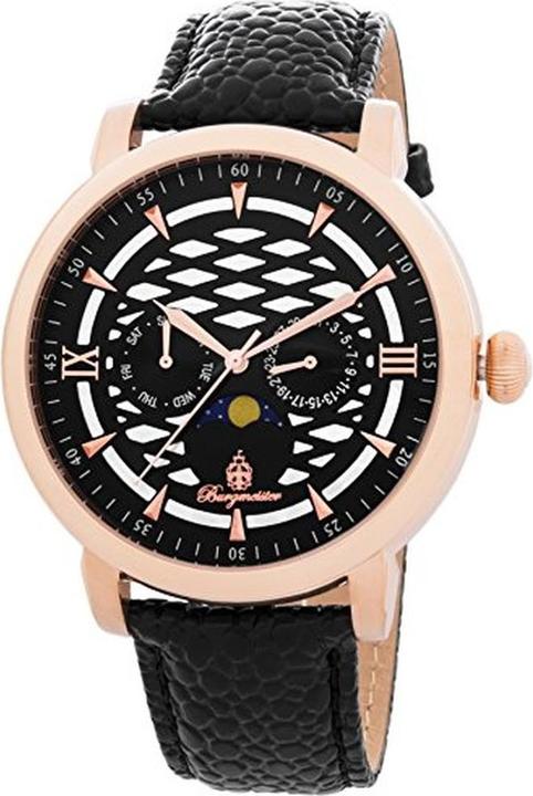 Produktbild Burgmeister Elegantes Herren-Quarzuhren mit Lederarmband und Edelstahlgehäuse