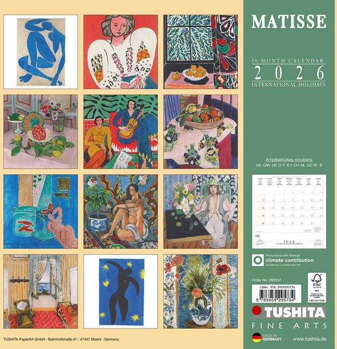 Produktbild Matisse 2026 (30x30 cm)