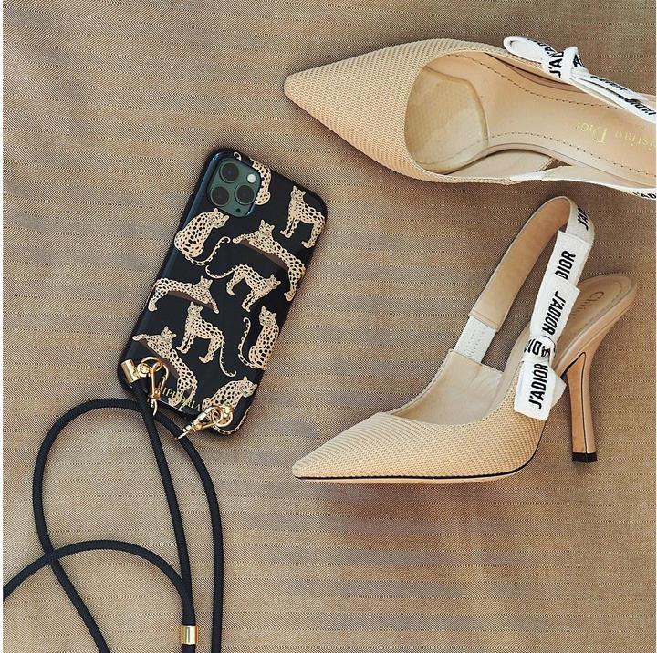 Actual product image Iphoria Necklace Case iPhone 12/12 Pro Leopard on Black