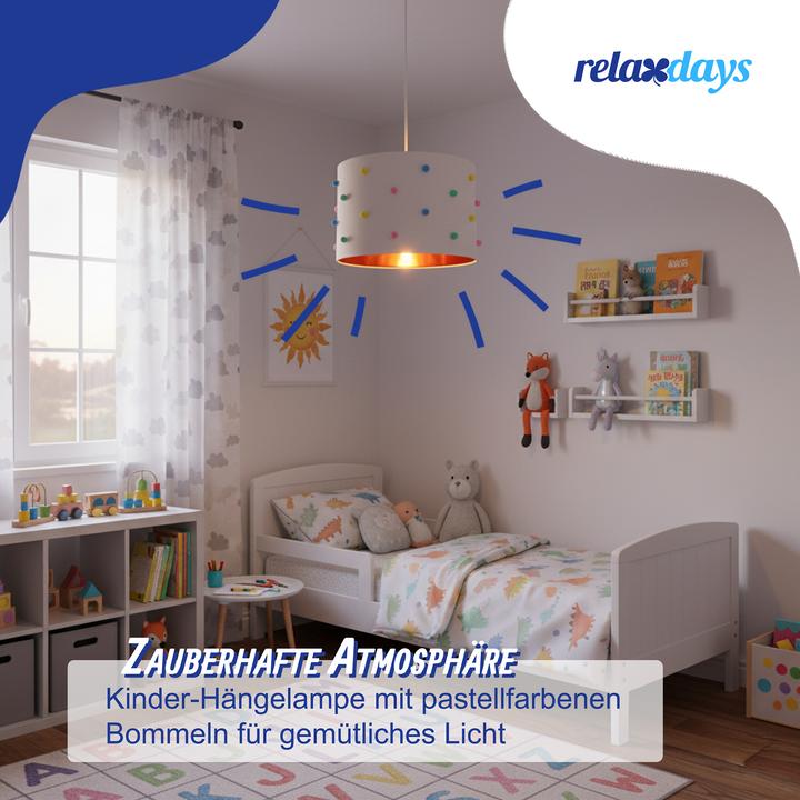 Image du produit Relaxdays Suspension enfant avec pompons