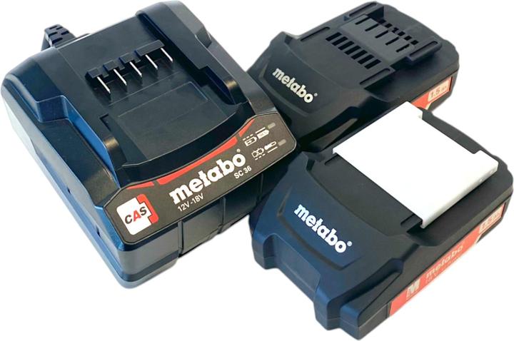 Produktbild Metabo BS 18 Akku Bohrschrauber 18 V 48 Nm ( 602207550 ) + 2x Akku 1,5 Ah + Ladegerät + Koffer (Batteriebetrieb)