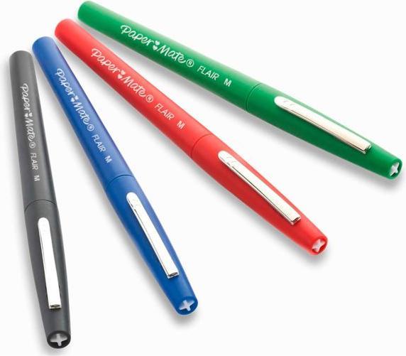 Image du produit Paper Mate Feutre Flair M Etui de 4 B/R/B/G (Bleu, Noir, Rouge, Vert, 4x)