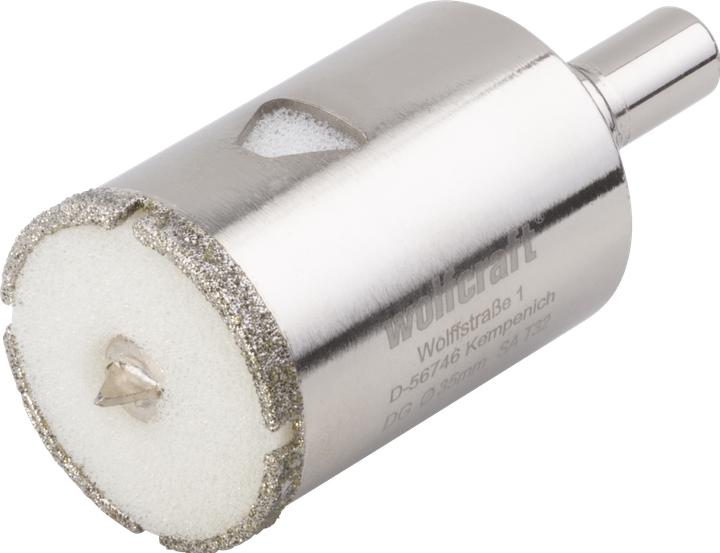 Actual product image wolfcraft 1 diamond drill bit w.shank ø35mm (35 mm)